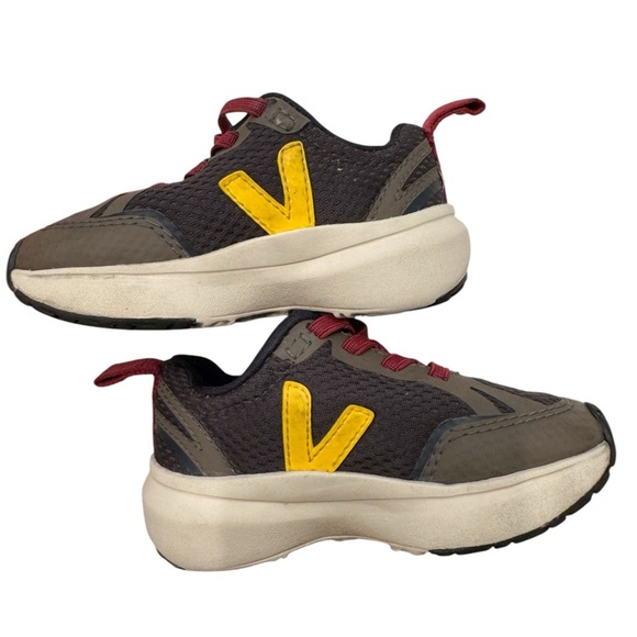 Veja Kids Flip Canvas Slip-On Sneaker Canary Elastic Laces - Picture 1 of 5